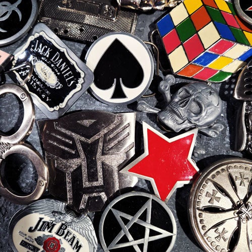 Pentagram Witchy Pentacle Black Metal Belt Buckle Punk Rock Goth Accessory ALT CVLT